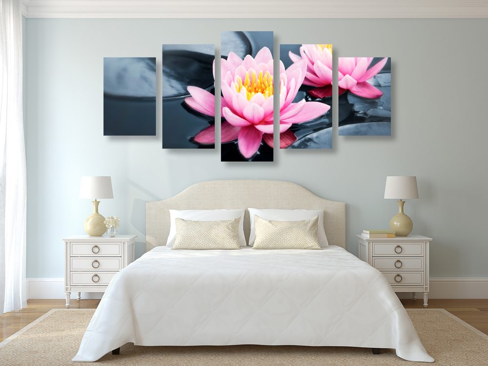 E-shop 5-dielny obraz lotosový kvet v jazere