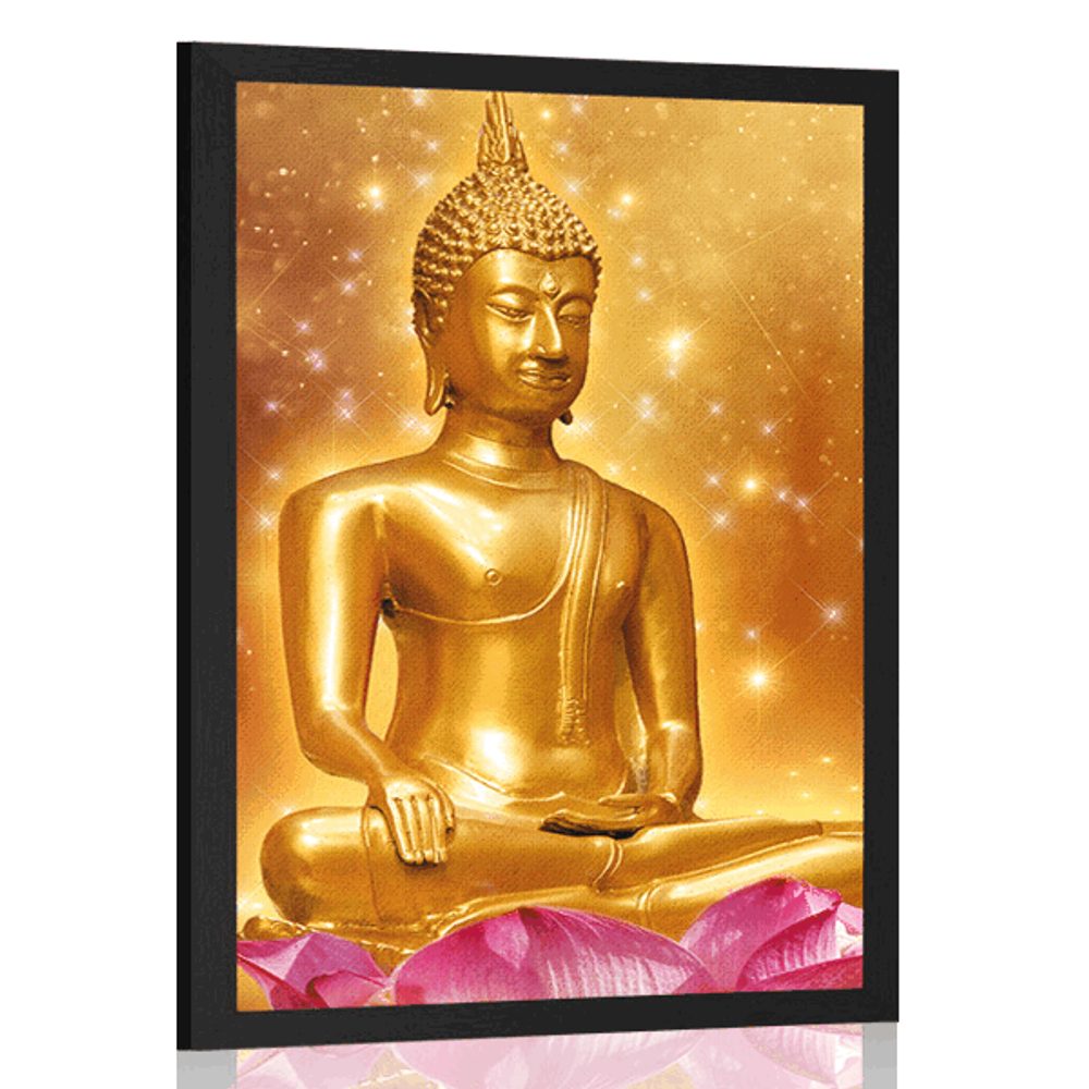 Plakát zlatý Buddha