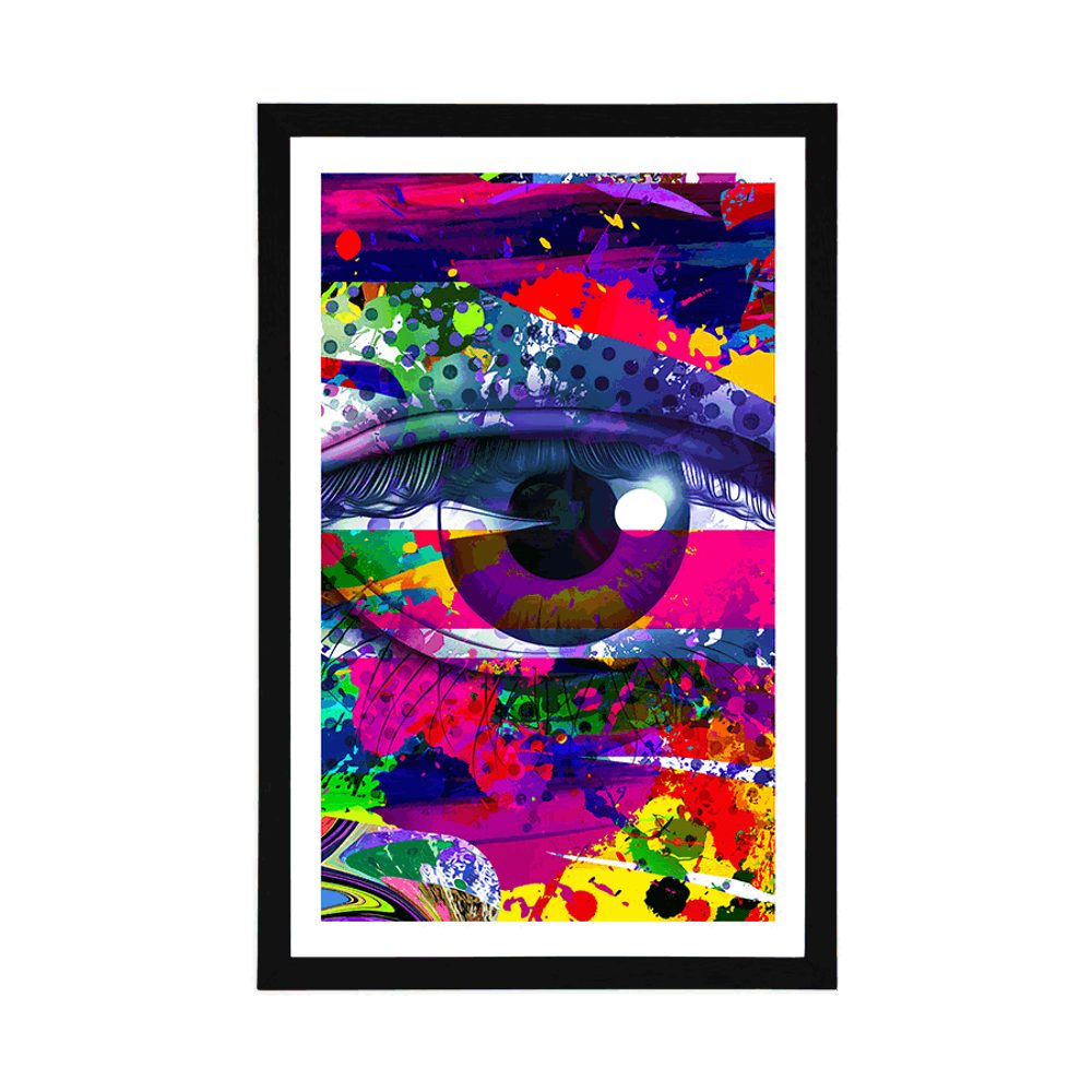 E-shop Plagát s paspartou ľudské oko v pop-art štýle