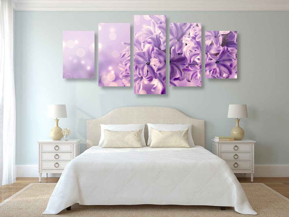 E-shop 5-dielny obraz fialový kvet orgovánu