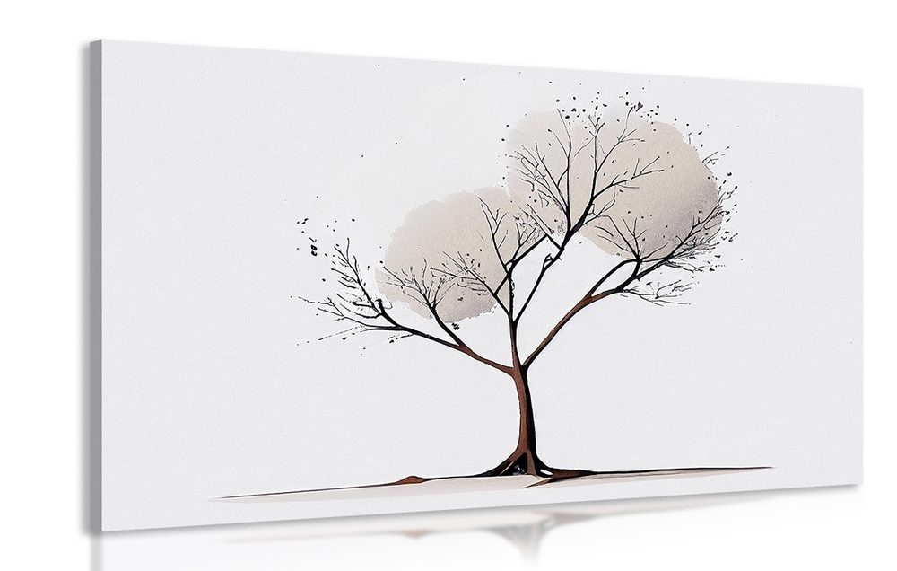 Obraz minimalistický strom bez lístia