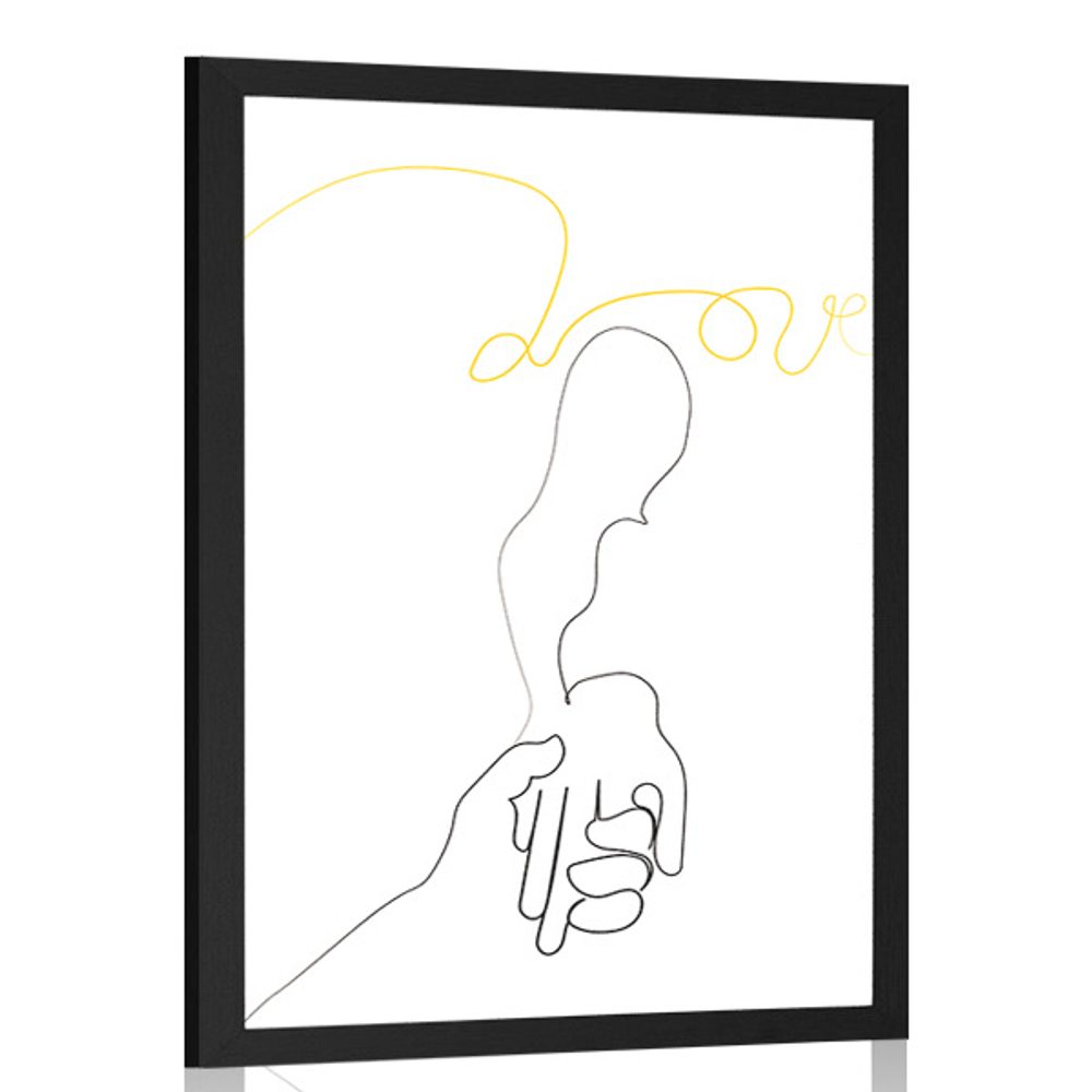 Plakát láskyplný dotek rukou