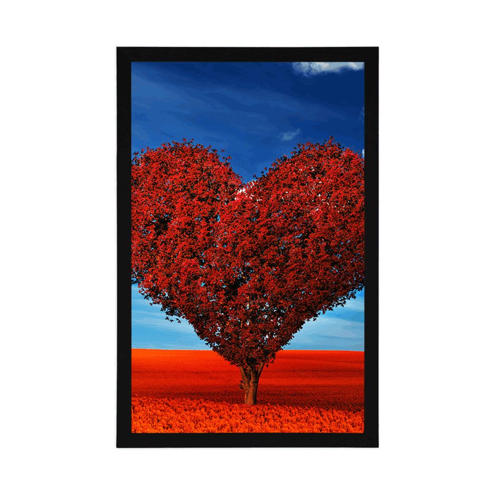 E-shop Plagát nádherný strom v tvare srdca