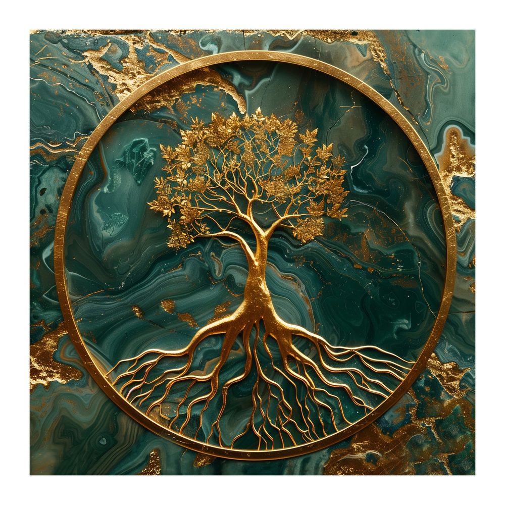 Obraz strom života v kruhu elegancie