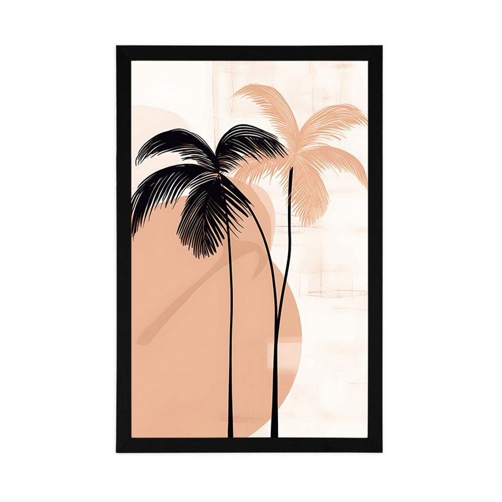 E-shop Plagát abstraktné botanické tvary palmy