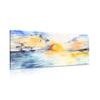 CANVAS PRINT WATERCOLOR SEA AND SUNSET - PICTURES OF NATURE AND LANDSCAPE - PICTURES