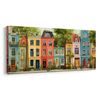 OBRAZ MĚSTSKÁ ULICE S DOMY - BAREVNÉ DOMY - PICTURES