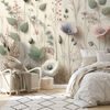 ZELFKLEVEND FOTOBEHANG PASTELKLEURIGE WEIDEBLOEMEN - FOTOBEHANG BLOEMEN - FOTOBEHANG