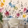 FOTOBEHANG KLEURRIJKE MUZIEKTINTEN EN VLEKKEN - MUZIEK FOTOBEHANG - FOTOBEHANG