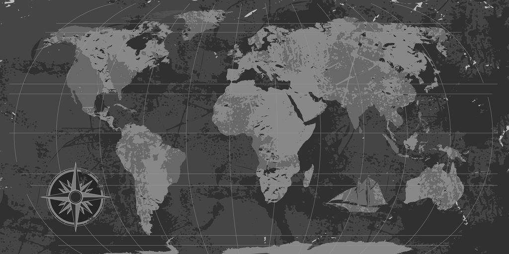 Carte du monde en liège blanc