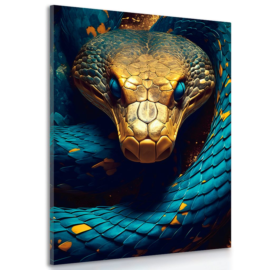 Slika plavo-zlatna zmija | Dovido.hr