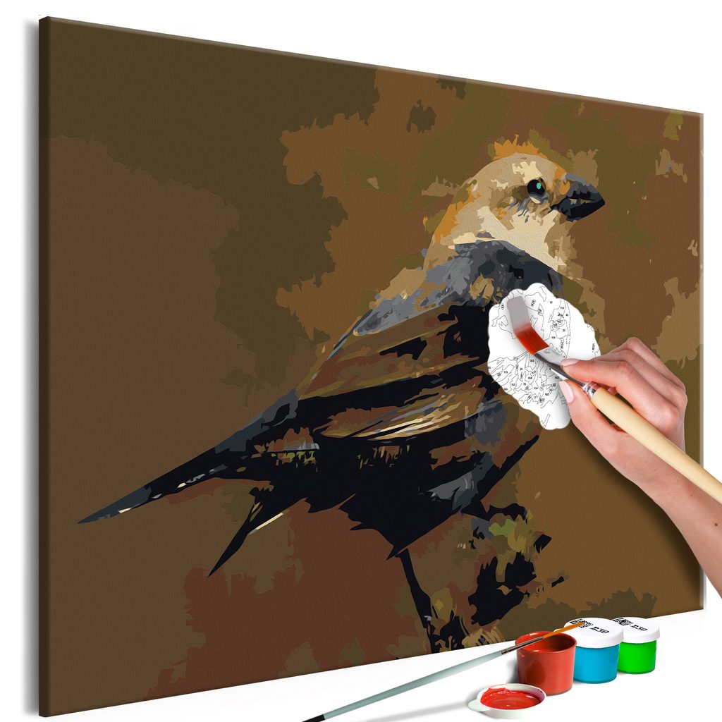 Ζωγραφική με αριθμούς πουλί στο κλαδί | Dovido.gr