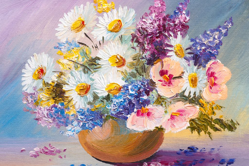 Slika ljetno cvijeće - ulje na platnu | Dovido.hr