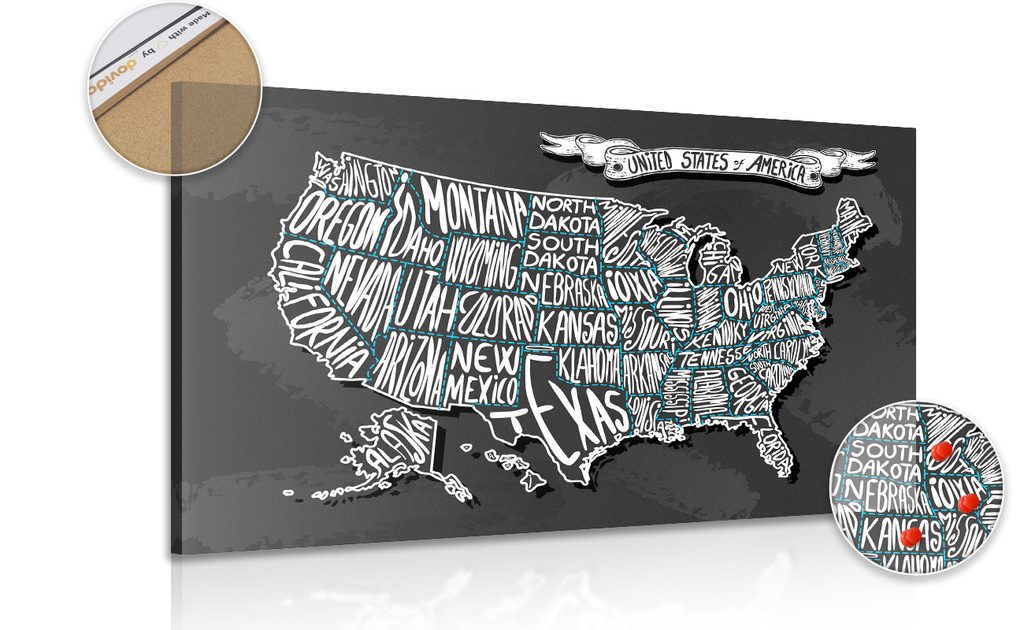 Parafa kép modern USA térkép | Dovido.hu