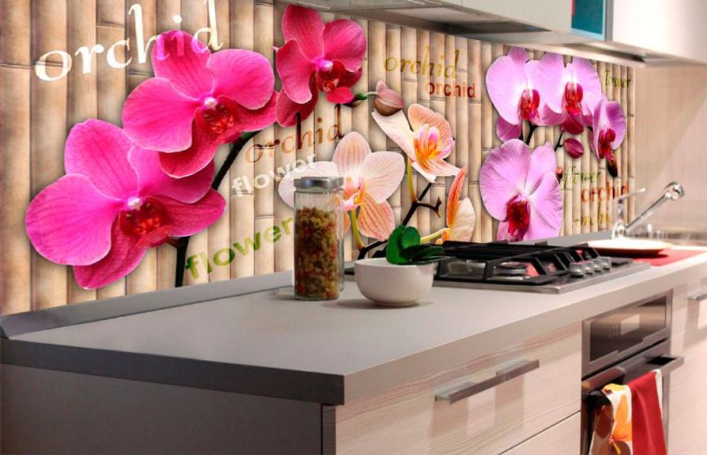 Fototapet autoadeziv pentru bucătărie orhidee magnifică | Dovido.ro