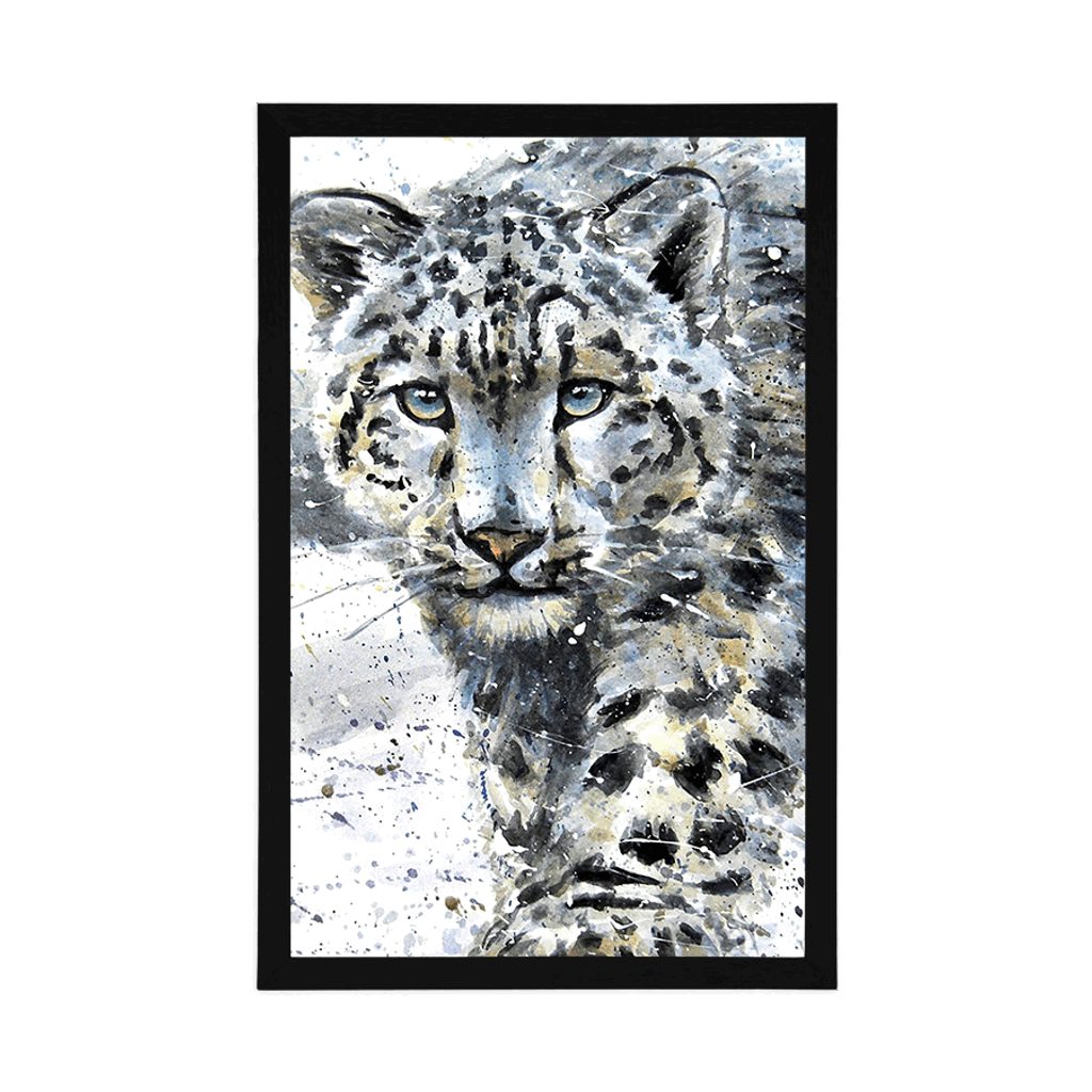 Gemalter Leopard Poster