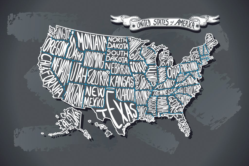 Tapéta USA modern térképe | Dovido.hu