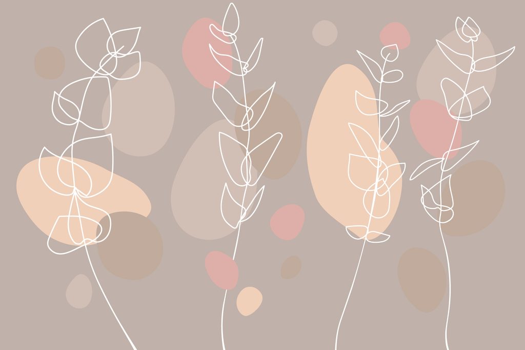 Tapeta Minimalistyczne Ro liny W Pi knych Odcieniach Dovido pl