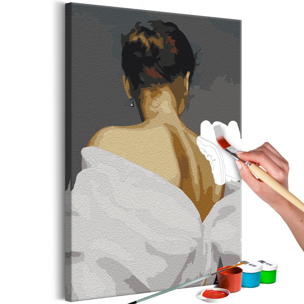 Πίνακας ζωγραφικής με αριθμούς μυστηριώδης γυναίκα | Dovido.gr