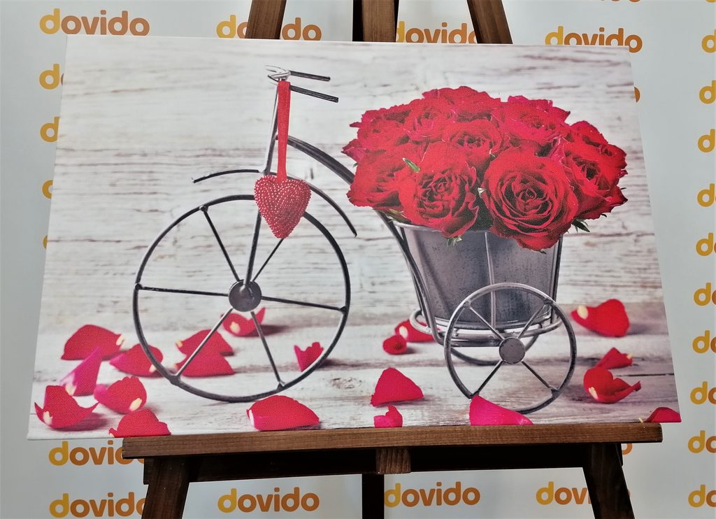 Obraz bicykel plný ruží | Dovido.sk
