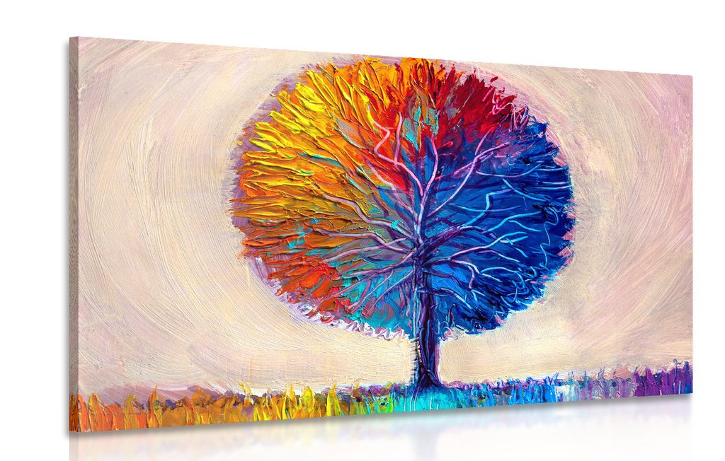 Obraz farebný akvarelový strom | Dovido.sk