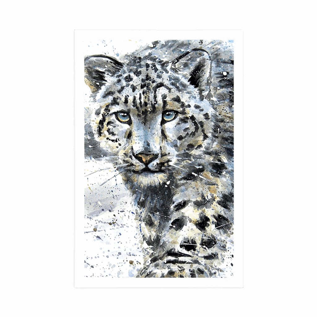 Gemalter Poster Leopard