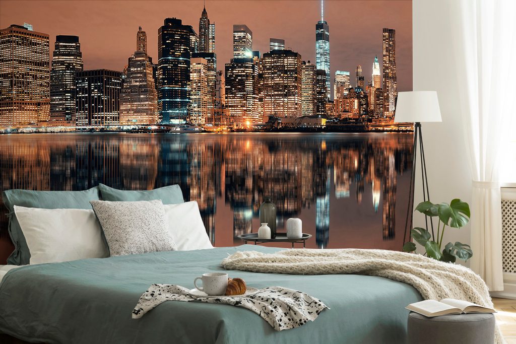 Fototapet reflexia Manhattanului în apă | Dovido.ro