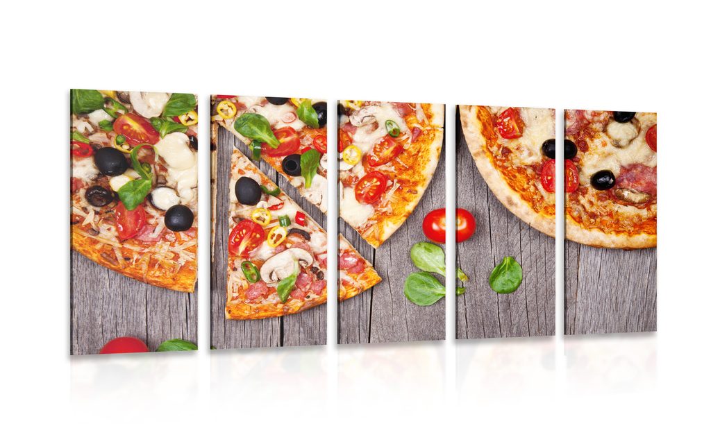 5-dijelna slika pizza | Dovido.hr