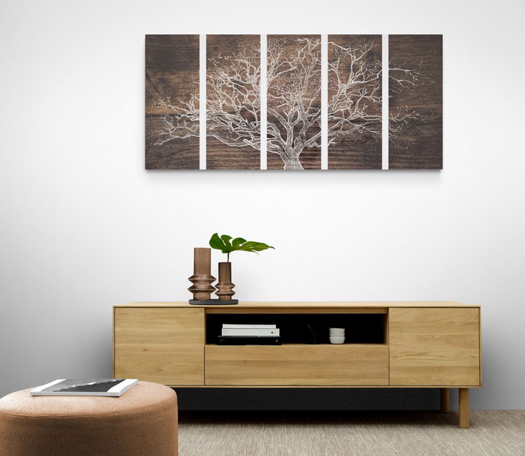 5-részes kép fa koronája fa háttéren | Dovido.hu