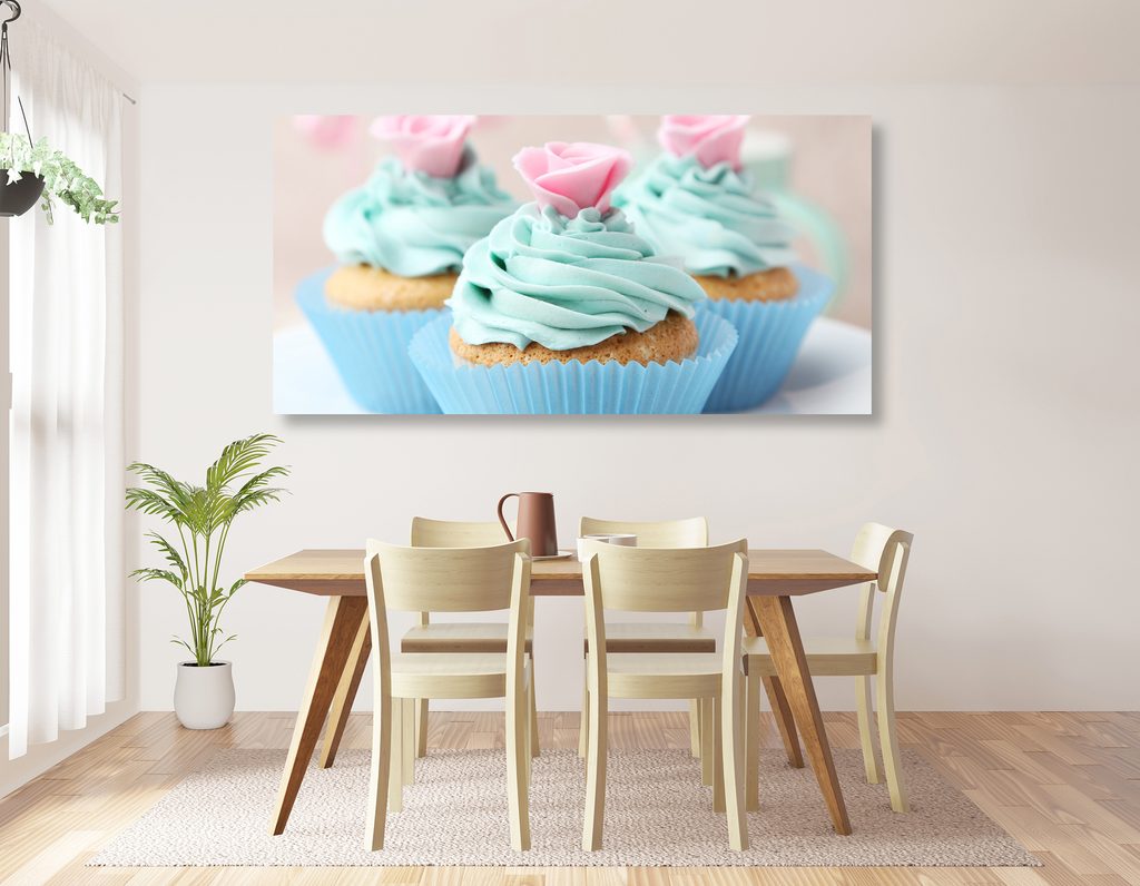 Wandbild süße Bunte Cupcakes