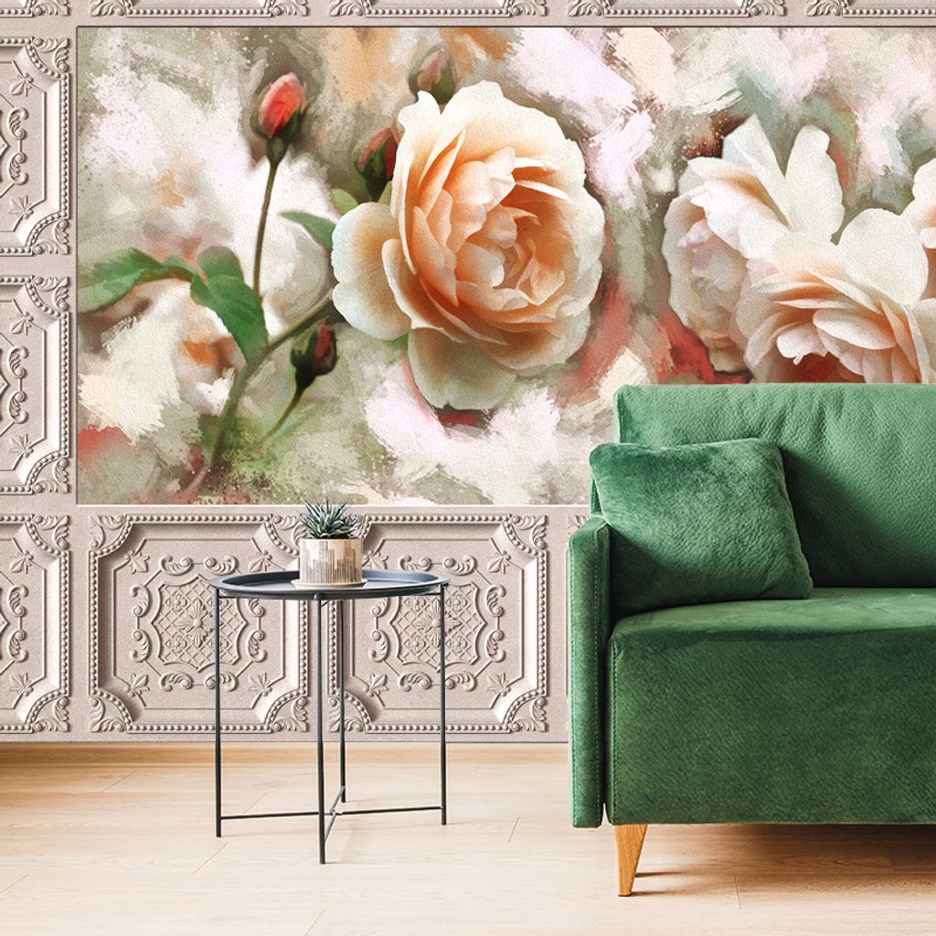 HUBOSKN Quadro Astratto Rosa Su Tela 61x122 Cm – Arte Moderna Per Soggiorno, Camera Da Letto, Ufficio – Tela Su Telaio, Pronto Da Appendere