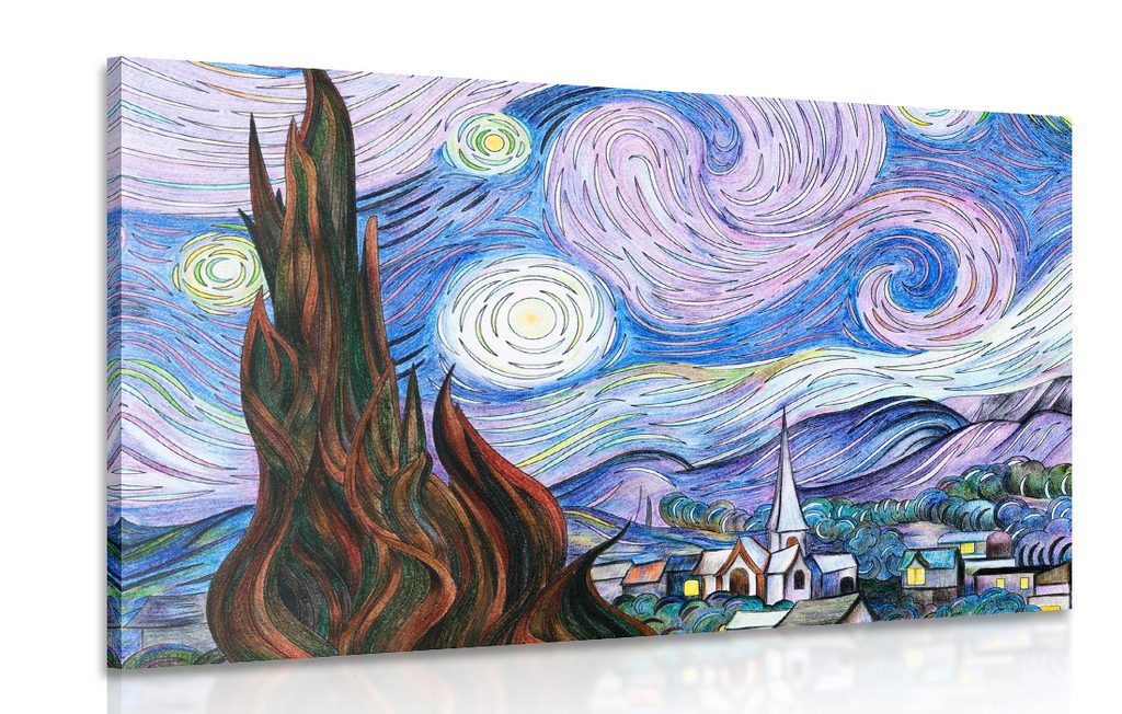 Obraz reprodukce Hvězdná noc - Vincent van Gogh | Dovido.cz
