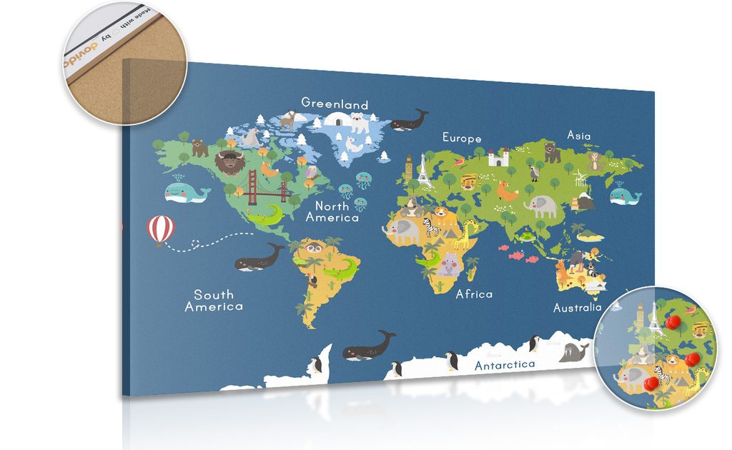 Parafa kép világ térkép gyermekek számára | Dovido.hu