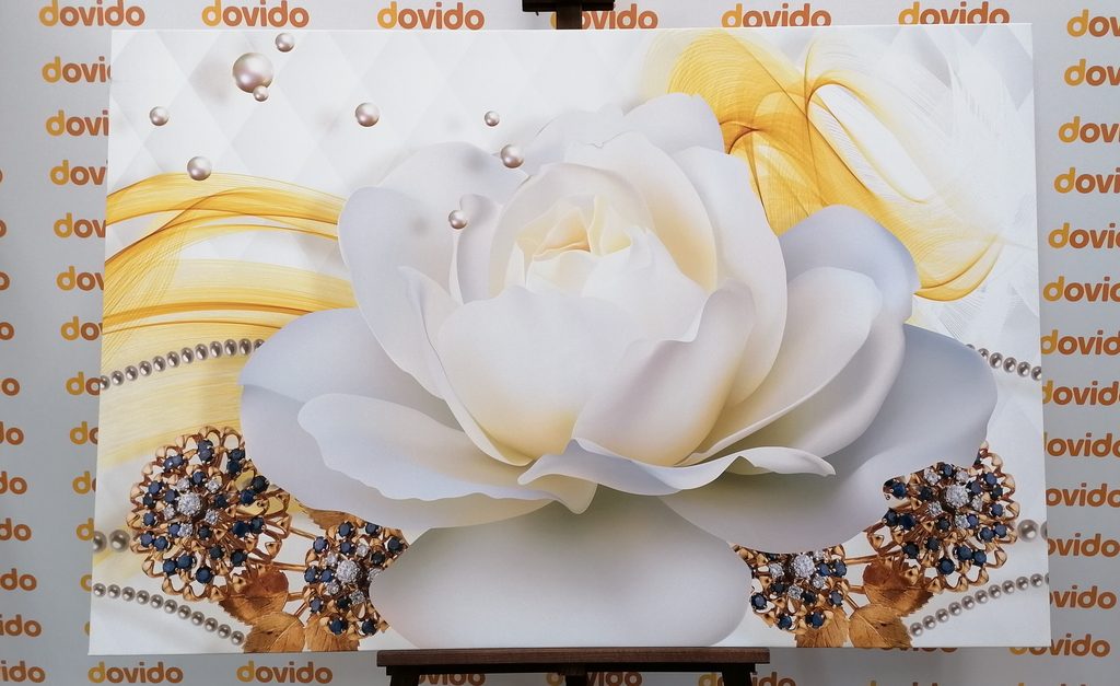 Obraz luxusná ruža s abstrakciou | Dovido.sk
