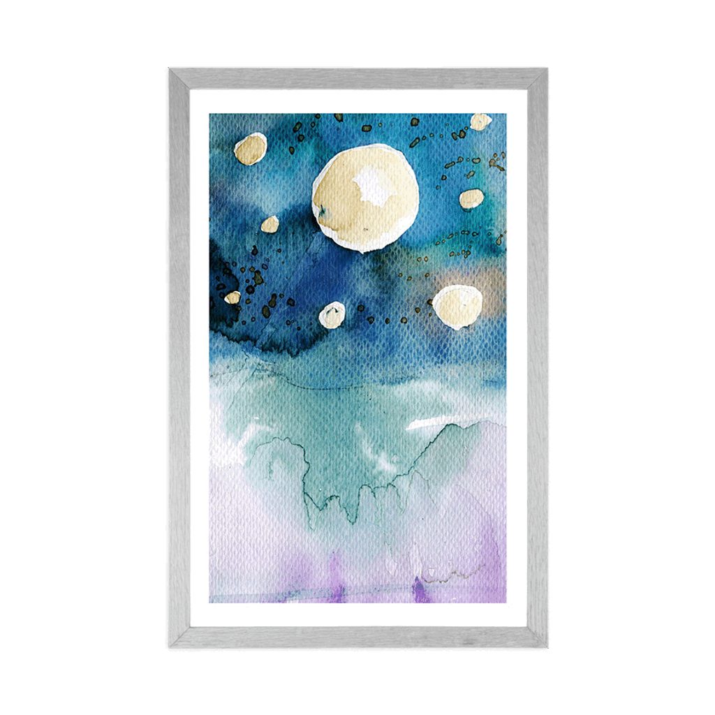 Poster Passepartout mit Nachthimmel