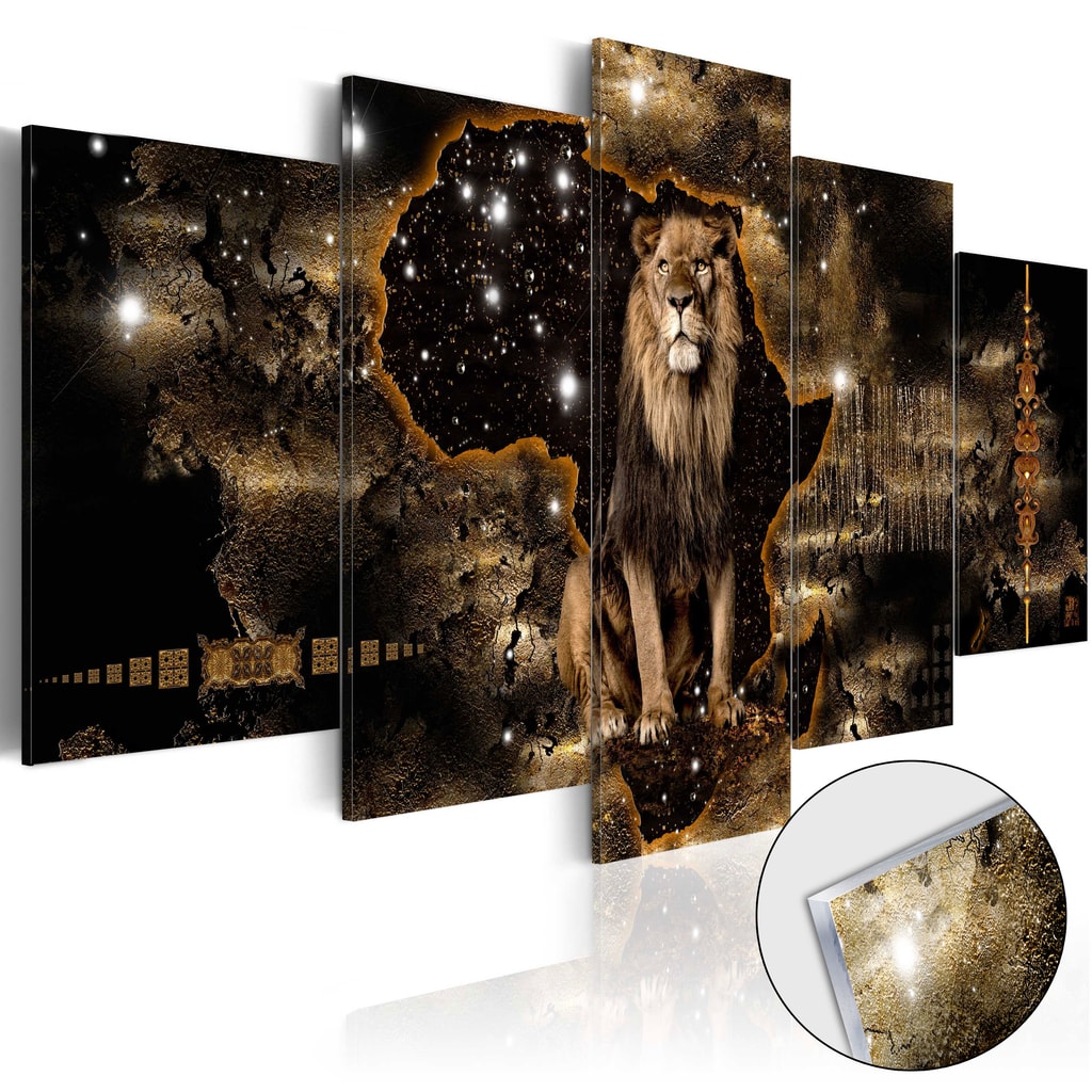 Obraz zlatý lev na akrylátovém skle - Golden Lion | Dovido.cz