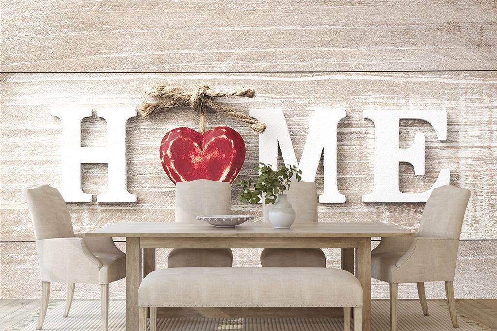 Adesivo Muro Scritta Home I Grandora Graz Design W3058 – Grigio Scuro 120x52 Cm