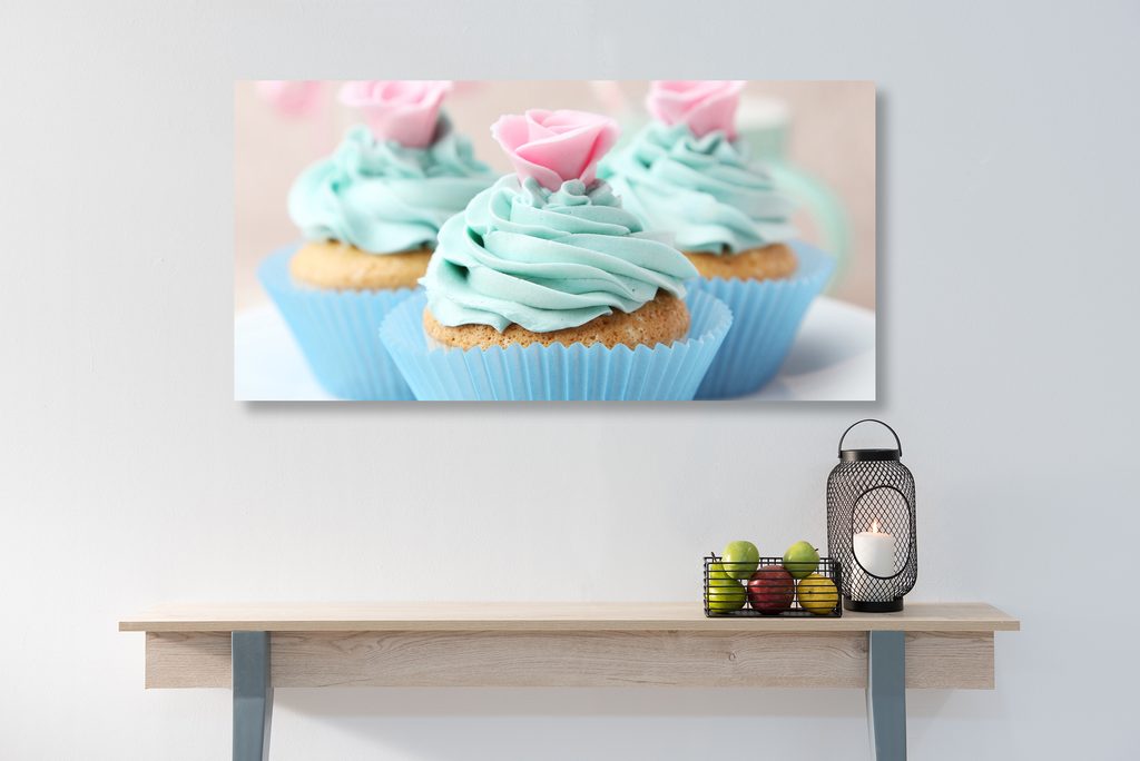 Wandbild Bunte süße Cupcakes