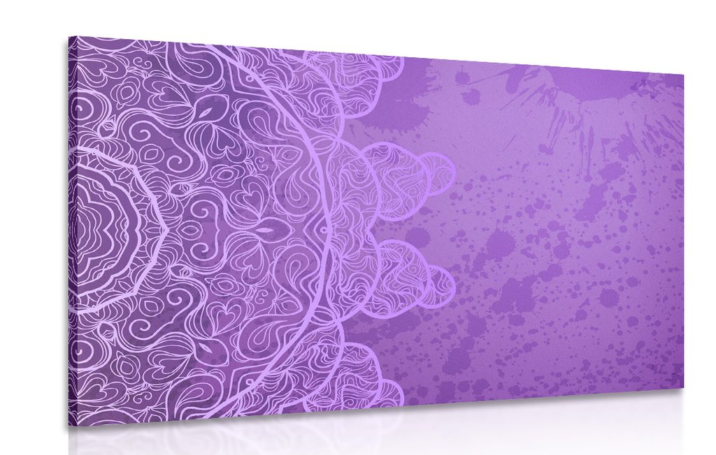 Tablou arabesc violet pe un fundal abstract | Dovido.ro