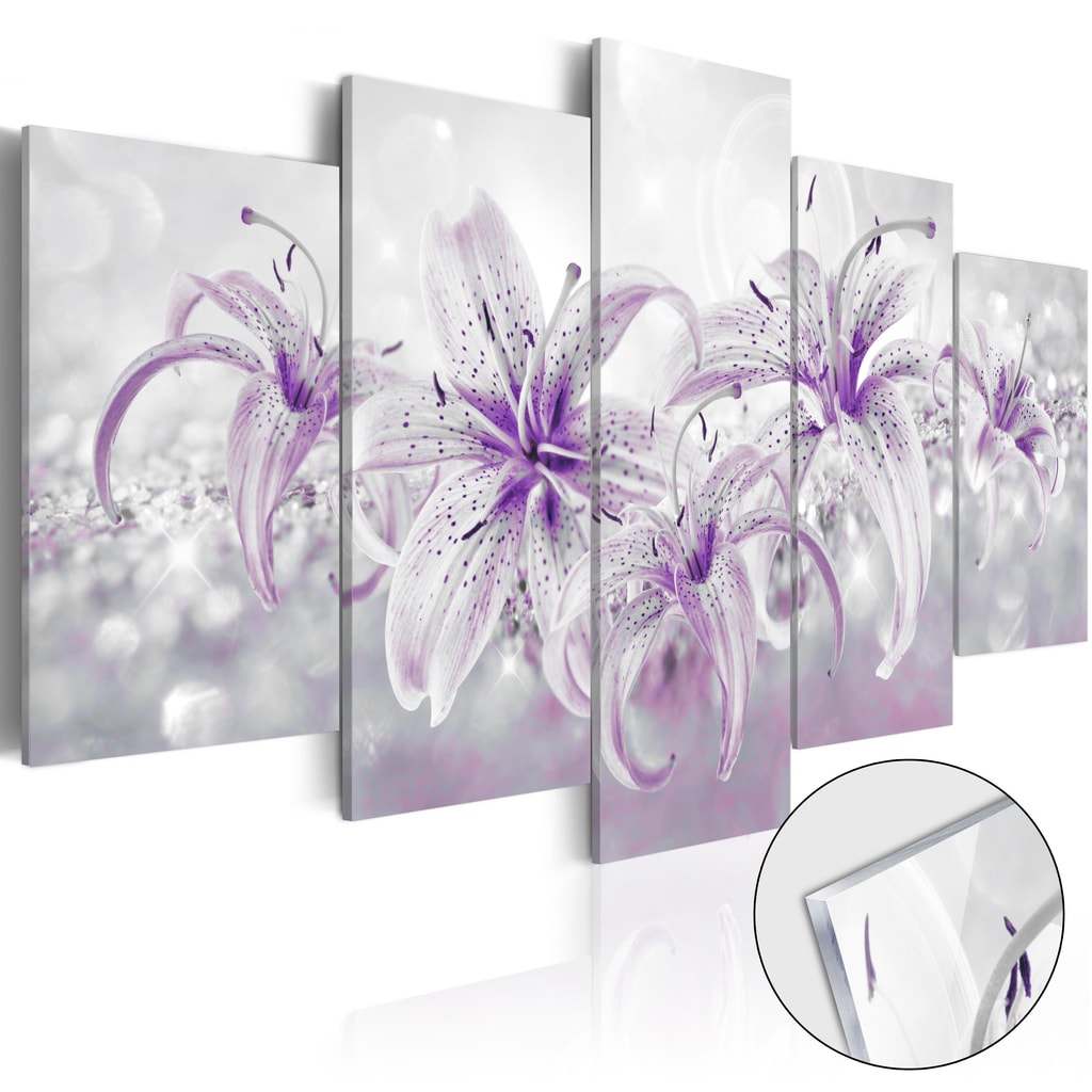 Obraz fialové lilie na akrylátovém skle - Purple Graces | Dovido.cz