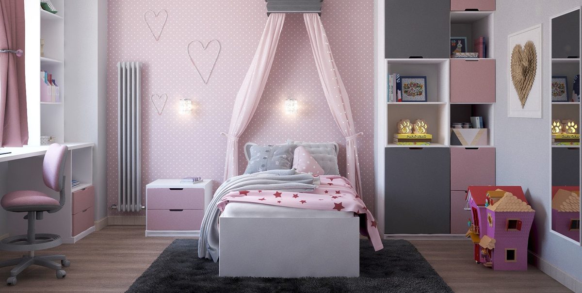 Romantická izba pre dievčatá