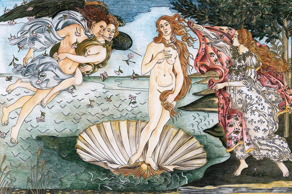 Tapéta a Vénusz születésének reprodukciója- Sandro Botticelli | Dovido.hu