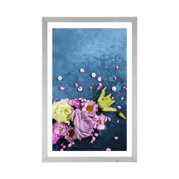Poster cu passepartout flori abstracte | Dovido.ro