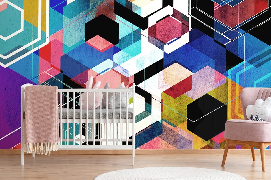 HEHGVCF 3 pezzi su tela astratta, linea geometrica, decorazione da parete su tela, soggiorno, camera da letto, senza cornice (geometria, 40 x 60 cm