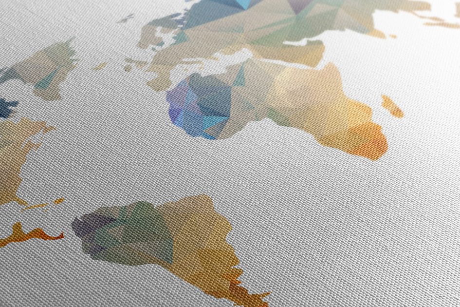 Εικόνα πολυγωνικό παγκόσμιο χάρτη | Dovido.gr