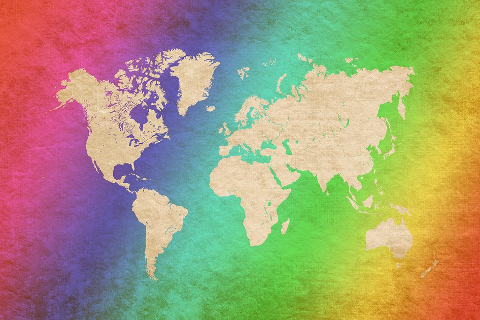 Wallpaper pastel world map