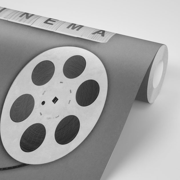 Self adhesive wallpaper black and white film tape