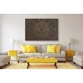 CANVAS PRINT ORIENTAL GOLD ORNAMENT - PICTURES FENG SHUI - PICTURES