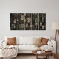 5-TEILIGES WANDBILD VINTAGE LAUTSPRECHER - MUSIKBILDER - BILDER