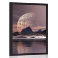 POSTER FUTURISTISCHE LANDSCHAFT - UNIVERSUM UND STERNE - POSTER